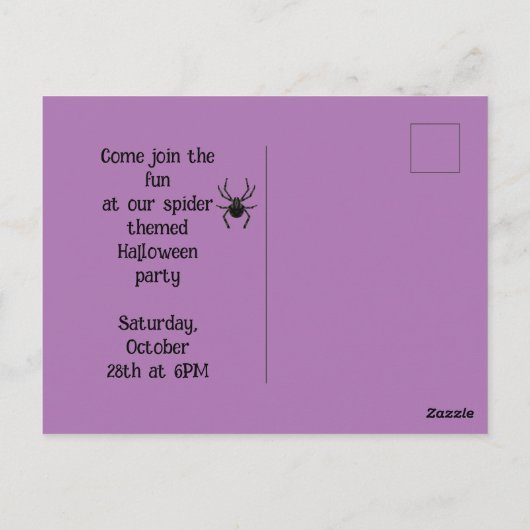 Effen oude spin briefkaart (Achterkant)