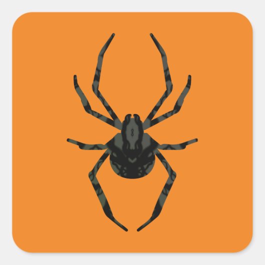 Effen oude spin vierkante sticker (Voorkant)