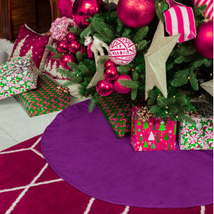 Effen paars kerstboom rok