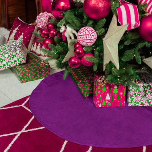 Effen paars kerstboom rok