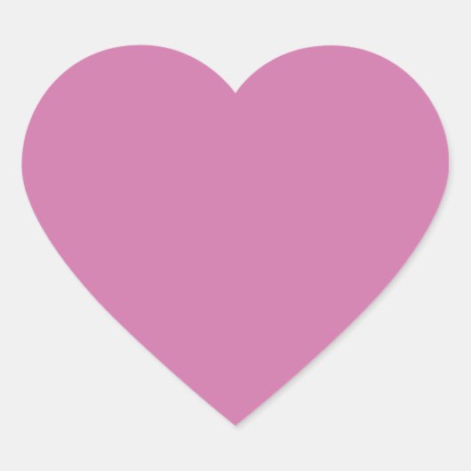 Effen paarse kleur hart sticker (Voorkant)