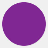 Effen paarse kleur ronde sticker (Voorkant)