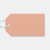 Effen perzikkleur Tropisch Cadeaulabel (Achterkant Horizontaal)