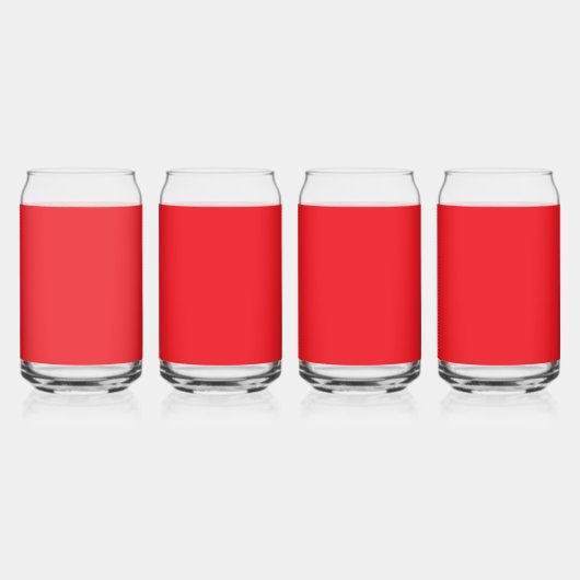 Effen rode achtergrond blikvorm glas (Voorkant)