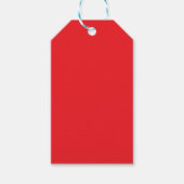 Effen rode achtergrond cadeaulabel (Voorkant)
