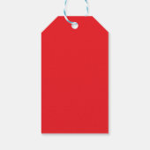 Effen rode achtergrond cadeaulabel (Achterkant)