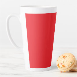 Effen rode achtergrond latte mok