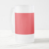 Effen rode achtergrond matglas bierpul (Voorkant links)