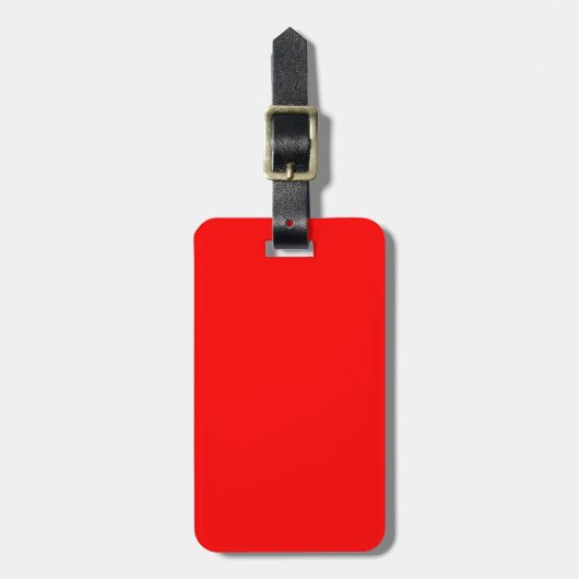 Effen Rood Bagagelabel (Voorkant verticaal)