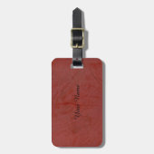Effen rood bagagelabel (Voorkant verticaal)