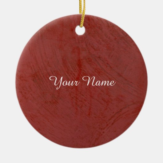 Effen rood keramisch ornament (Voorkant)