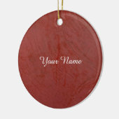Effen rood keramisch ornament (Links)