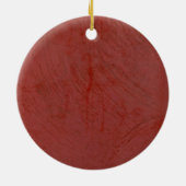 Effen rood keramisch ornament (Achterkant)