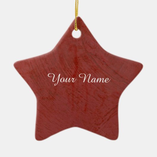 Effen rood keramisch ornament (Voorkant)
