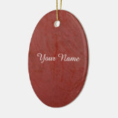 Effen rood keramisch ornament (Links)