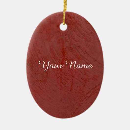 Effen rood keramisch ornament (Voorkant)