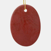 Effen rood keramisch ornament (Achterkant)