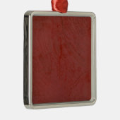 Effen rood metalen ornament (Rechts)