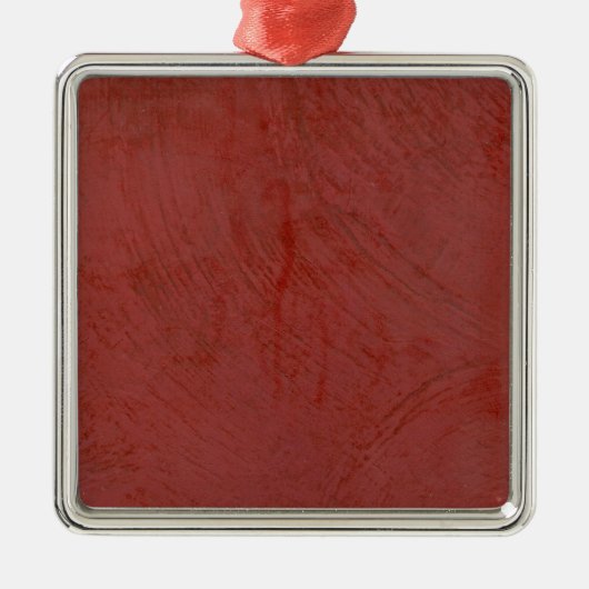 Effen rood metalen ornament (Voorkant)