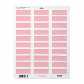 Effen Roze Blanco Etiket (Full Sheet)