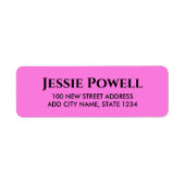 effen roze minimalist etiket (Voorkant)