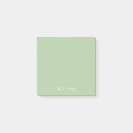 effen saliegroen natuurlijk post-it® notes (Voorkant)