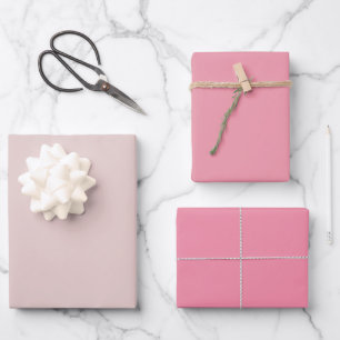 Effen Stof Mauvelous Vanille Roze Tinten 3 Tinten Inpakpapier Vel