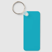 Effen turquoise achtergrond egaal gekleurd sleutelhanger (Voorkant)