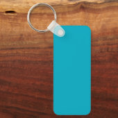 Effen turquoise achtergrond egaal gekleurd sleutelhanger (Voorkant)