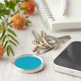 Effen turquoise achtergrond egaal gekleurd  sleutelhanger
