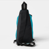 Effen turquoise achtergrond egaal gekleurd sling bag (Achterkant)