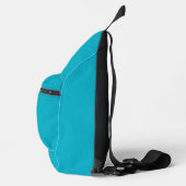 Effen turquoise achtergrond egaal gekleurd sling bag (Rechts)