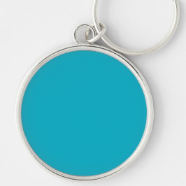 Effen turquoise achtergrond zonder zichtbaar patro sleutelhanger