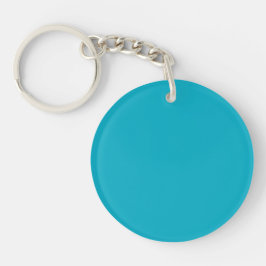Effen turquoise achtergrond zonder zichtbaar patro sleutelhanger