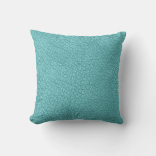 Effen turquoise op een turquoise blauwe kussen