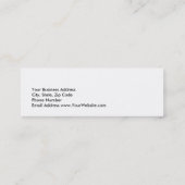 Effen Uniek Modern Zwart Wit Mini Visitekaartje (Achterkant)