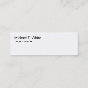 Effen wit modern minimalistisch mini visitekaartje