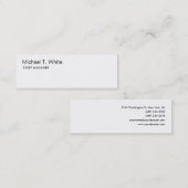 Effen wit modern minimalistisch
 mini visitekaartje (Voorkant / Achterkant)