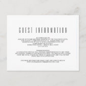 effen wit | Wedding Guest Information Informatiekaartje (Voorkant)