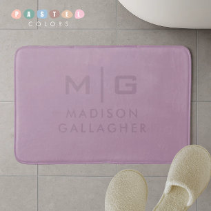 Effen Zachte Licht Pastel Lavendel Paarse Kleur Badmat