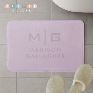 Effen Zachte Licht Pastel Lavendel Paarse Kleur Badmat
