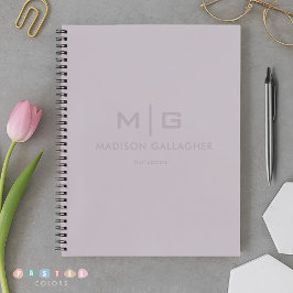 Effen Zachte Licht Pastel Lavendel Paarse Kleur Notitieboek