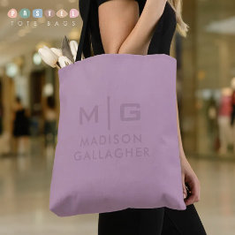 Effen zachte licht pastel lavendel paarse kleur tote bag