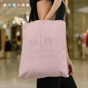 Effen zachte licht pastel zalm perzik roze kleur tote bag