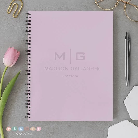 Effen zachte licht pastelkleur lavendel paars notitieboek