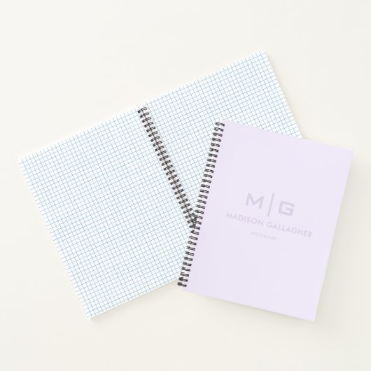 Effen zachte lichte pastel lavendel paarse kleur notitieboek (Binnen)