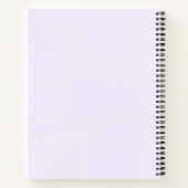 Effen zachte lichte pastel lavendel paarse kleur notitieboek (Achterkant)