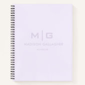 Effen zachte lichte pastel lavendel paarse kleur notitieboek (Voorkant)