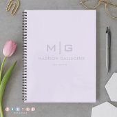 Effen zachte lichte pastel lavendel paarse kleur notitieboek