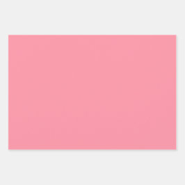 Effen Zalm Amarant Parel Roze tinten 3 tinten Inpakpapier Vel